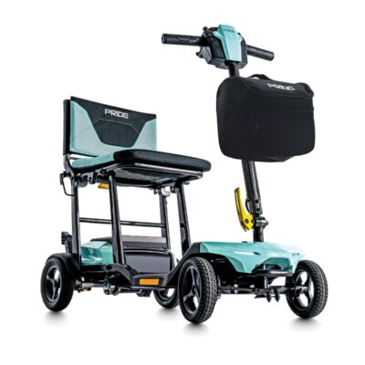 Pride Go Go Super Portable mobility scooter with sleek design in mint color