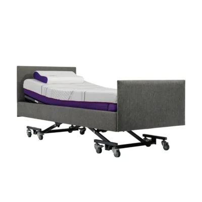 ICARE Homecare Premium Bed with headboard, footboard, lifted mattress, and lifted base