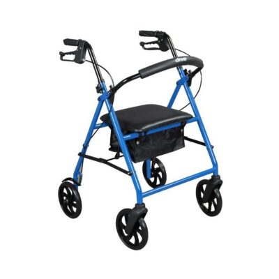 Rollator walker in blue