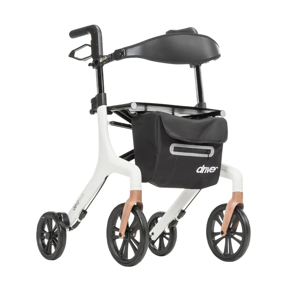 Drive Aerowalk ultralight rollator in sleek white