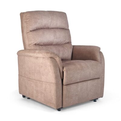 Golden Elara lift recliner in Antler; a light brown/beige color