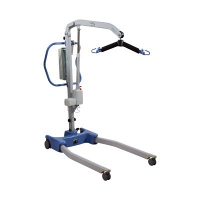 Hoyer patient lift standing up and open