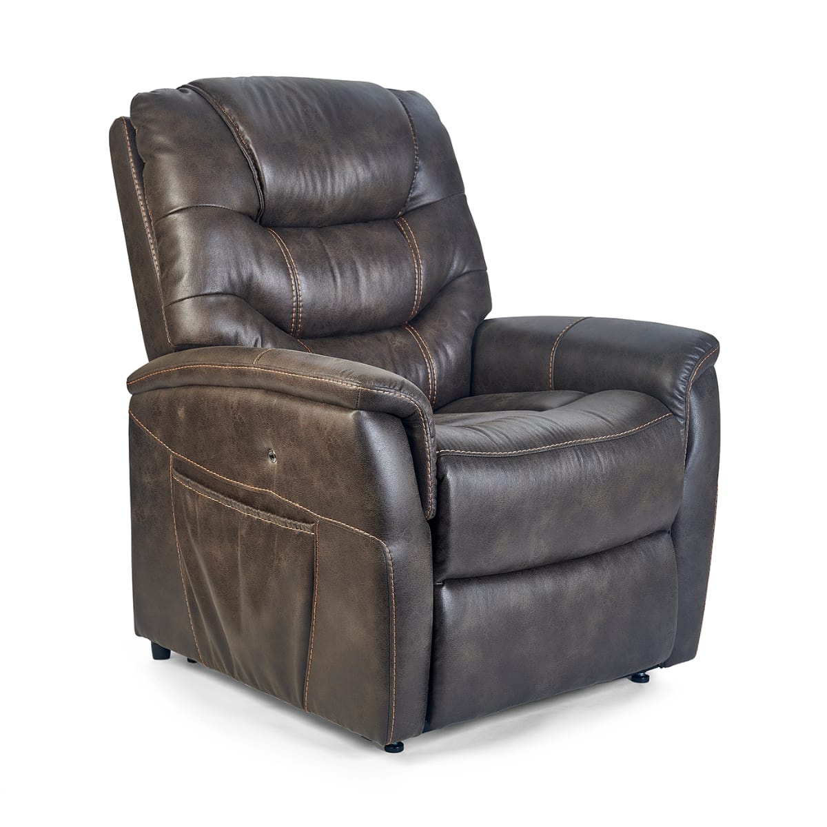 Golden Dione lift recliner in dark faux leather upholstery