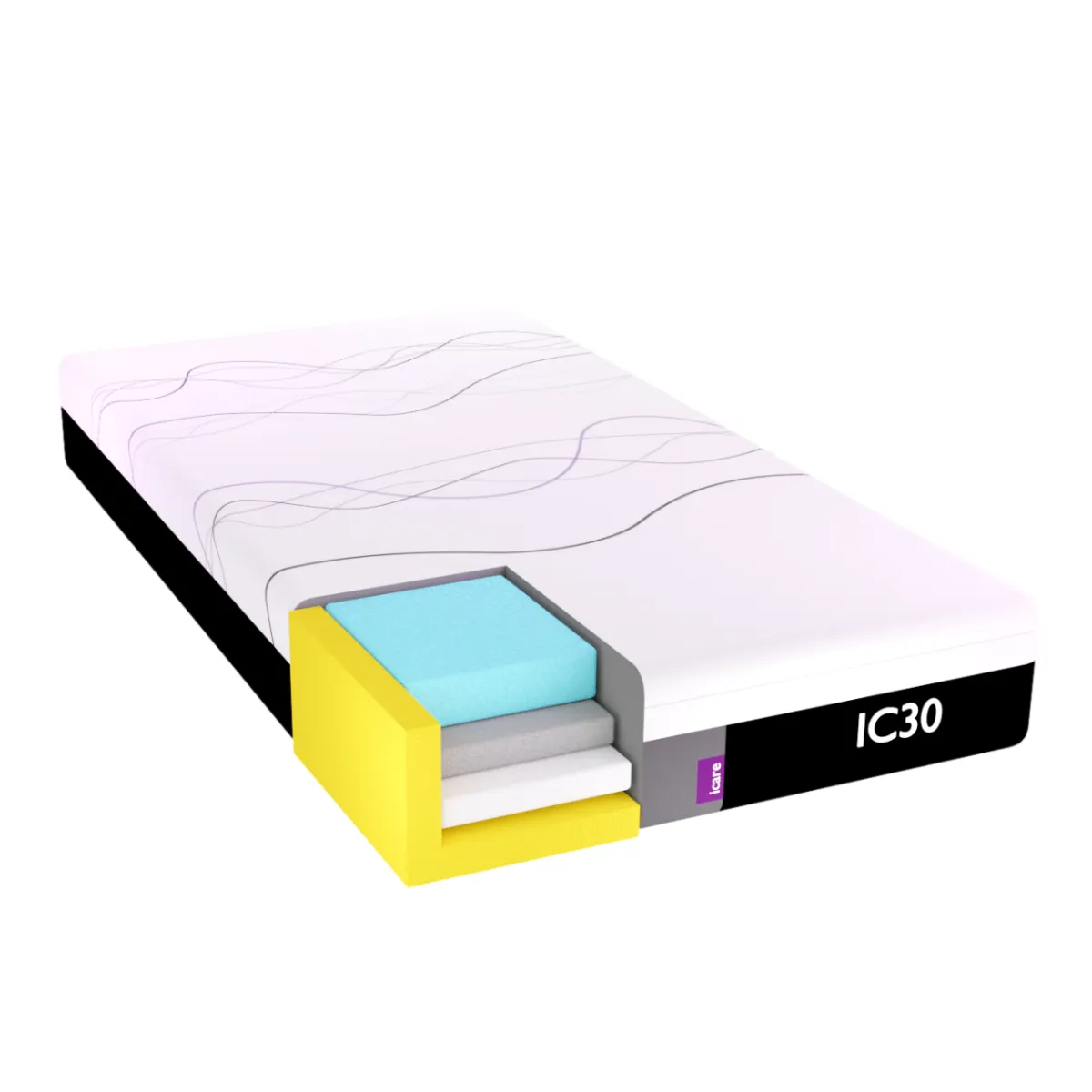 ICARE IC30 mattress with more layers of memory foam