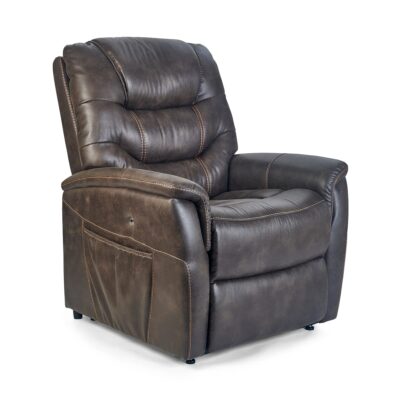 Golden Dione lift recliner in dark faux leather upholstery